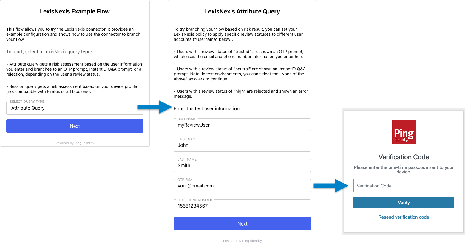 LexisNexis Connector Demo Flow for PingOne DaVinci