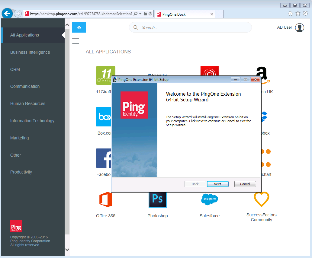 How to install the PingOne for Enterprise browser extension - New Dock