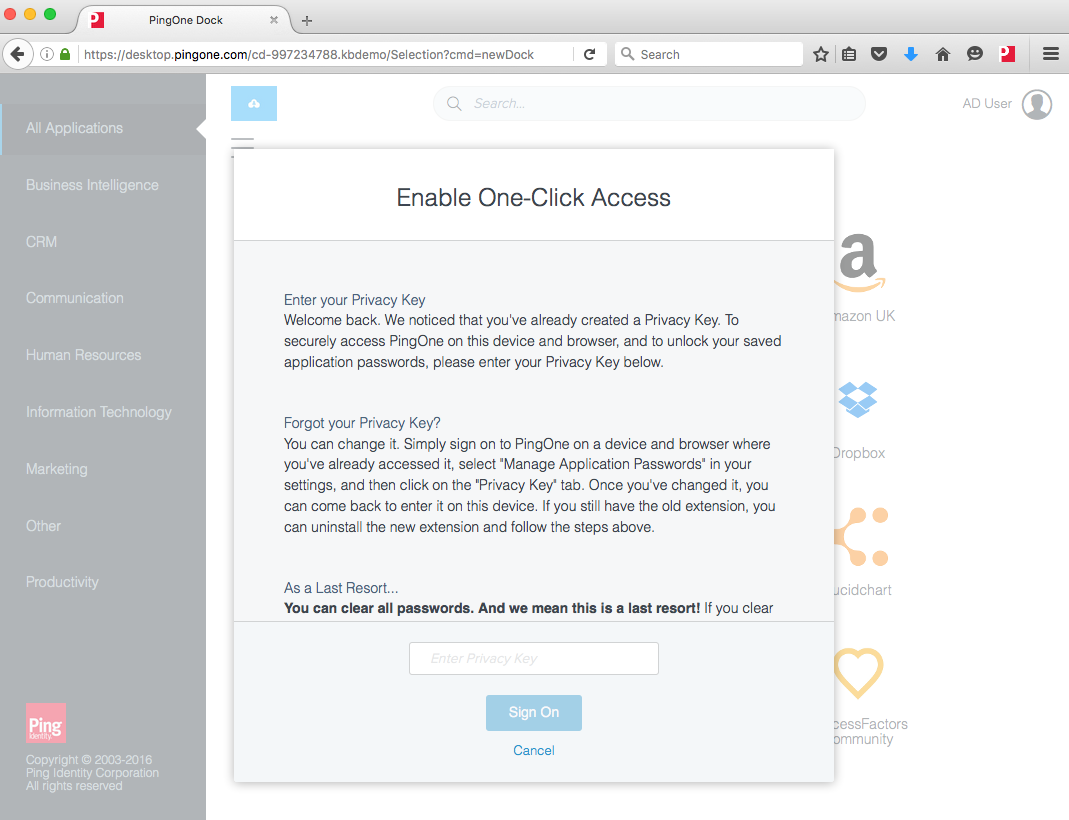 How to install the PingOne for Enterprise browser extension - New Dock