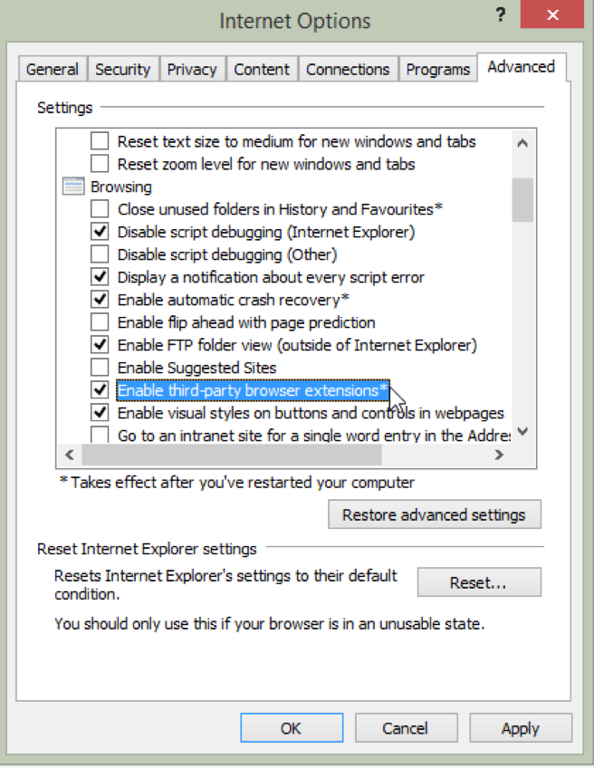 How do I troubleshoot browser extension problems?