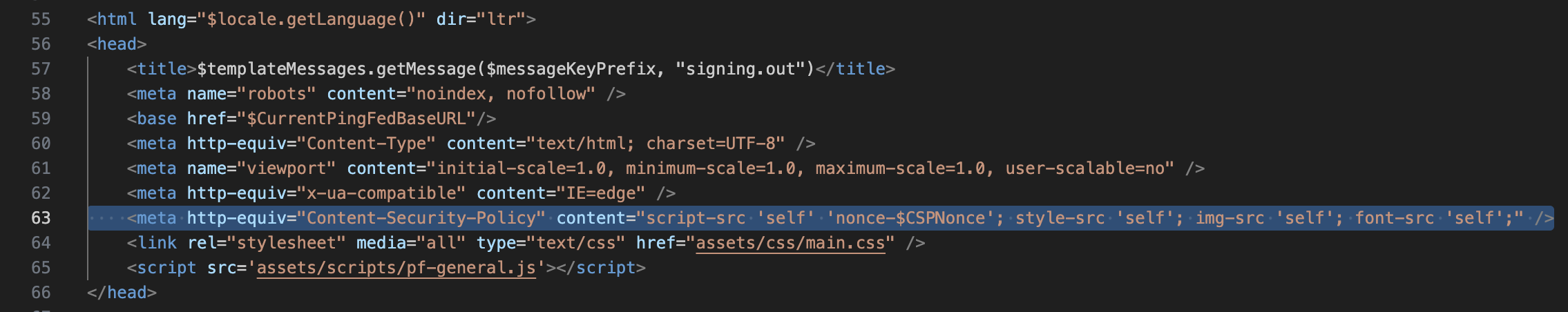 PingFederate HTML Template Strict Content Security Policy Causes Single ...
