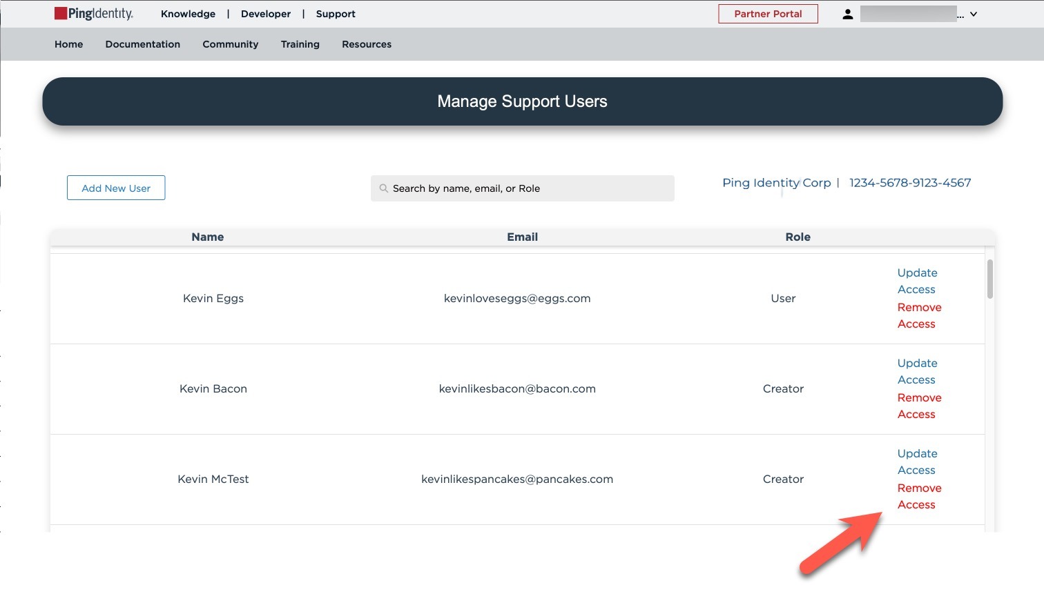 Manage Support Portal Users Multi Support Key