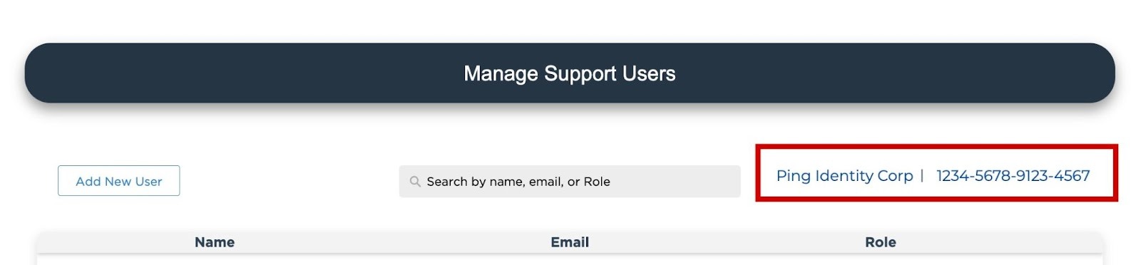 Manage Support Portal Users Multi Support Key