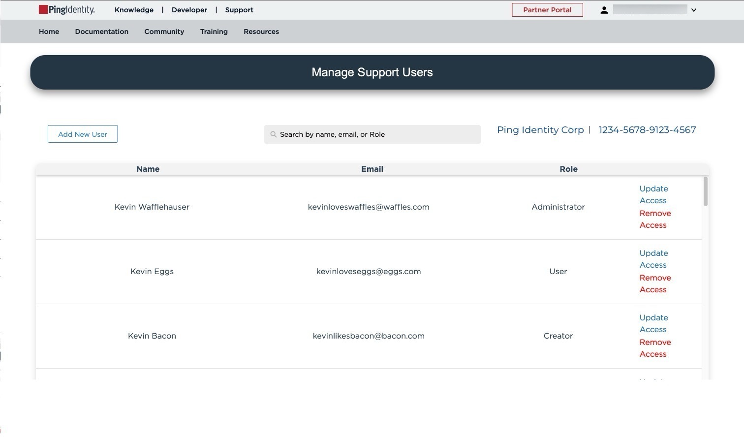 Manage Support Portal Users Multi Support Key